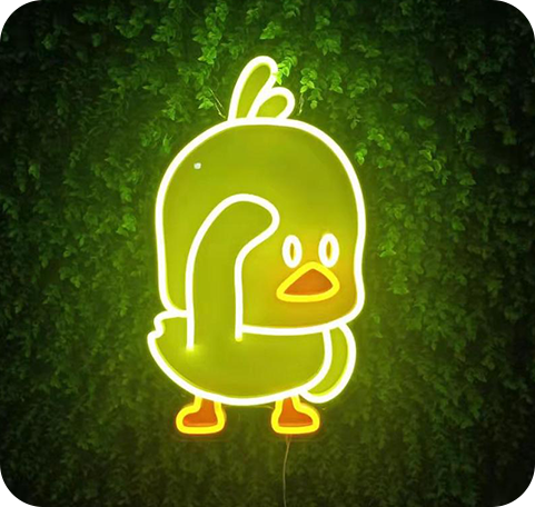 Enseigne LED<br> Canard 