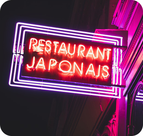 Enseigne Néon<br> Restaurant Japonais 