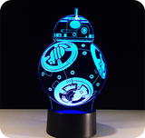 Lampe LED 3D<br> BB8 