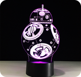 Lampe LED 3D<br> BB8 