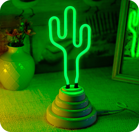 Lampe Néon<br> Petit Cactus 