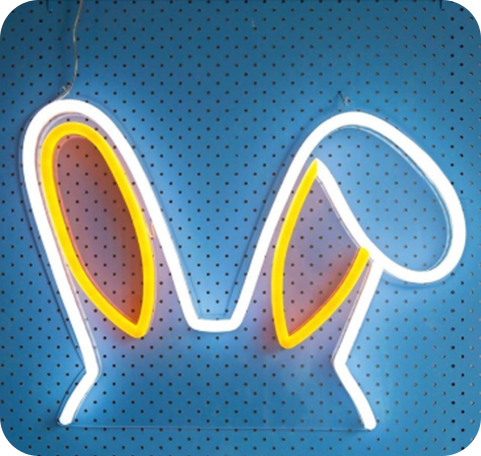 Enseigne LED<br> Oreilles de Lapin 