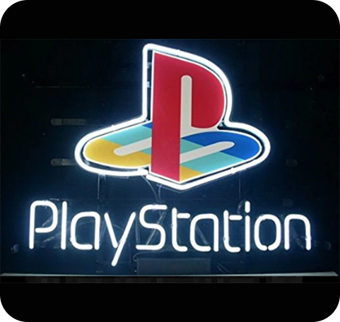 Enseigne Néon<br> Jeux Vidéos Play Station™ 