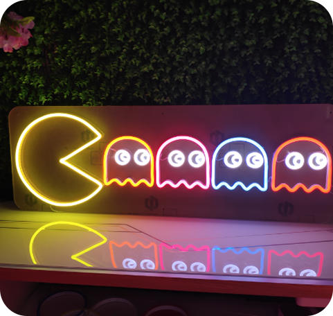 Enseigne LED<br> Pac-man 