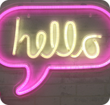 Enseigne LED<br> Message Hello 