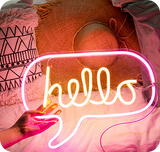 Enseigne LED<br> Message Hello 