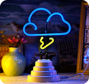 Lampe Néon<br> Nuage bleu 