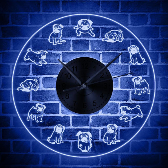 Horloge Néon<br> Chien 