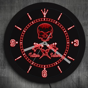 Horloge Néon<br> Salon de Tatouage 