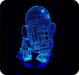 Lampe LED 3D<br> R2D2 