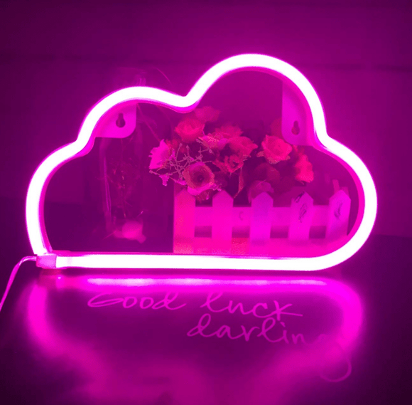 Lampe Néon<br> Nuage Rose 