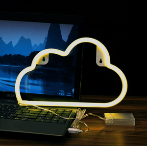 Lampe Néon<br> Nuage Doré 