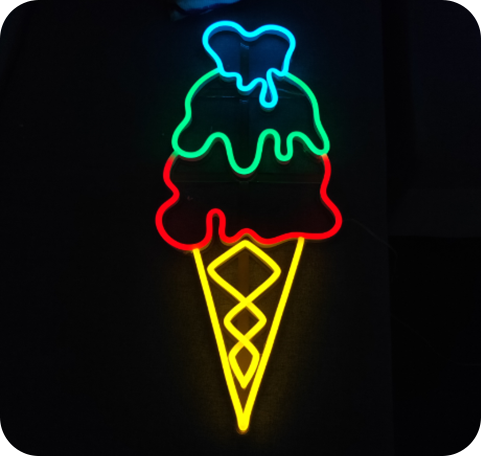 Enseigne LED<br> Ice cream 